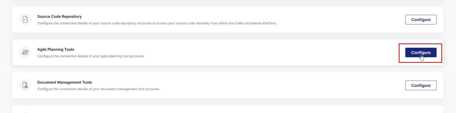 Configure connection details of Agile Planning Tools