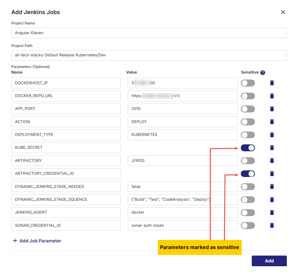 Store Jenkins job parameters in Lazsa Platform