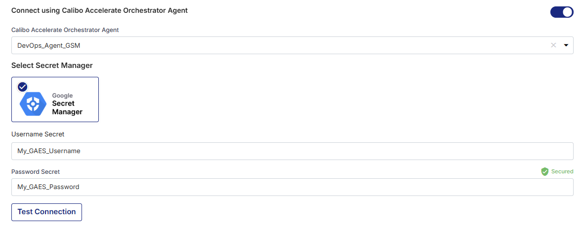 Enter secret identifiers for GitHub credentials stored in Google secret manager