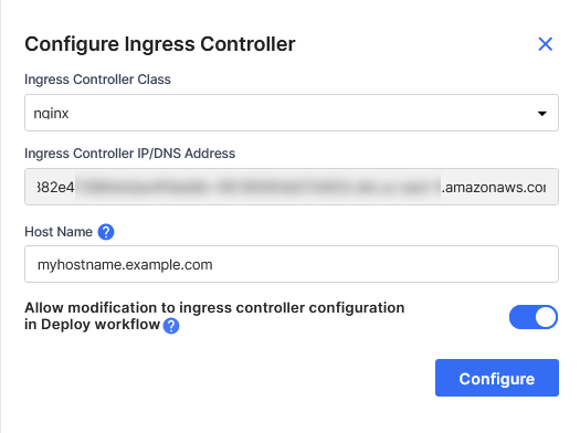 Configure the details of global ingress controller for all deployments within the Kubernetes cluster