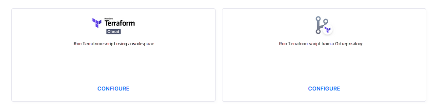 Configuration options based on how you execute Terraform runs