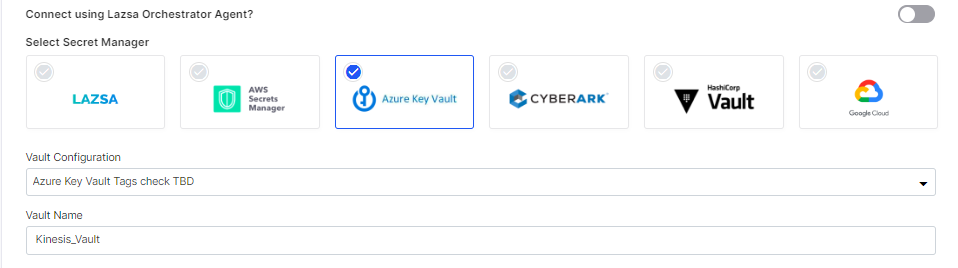 Kinesis No Orchestrator Azure Key Vault