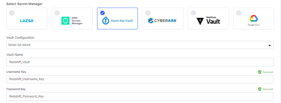 Redshift_NoOrch_Azure_Key_Vault