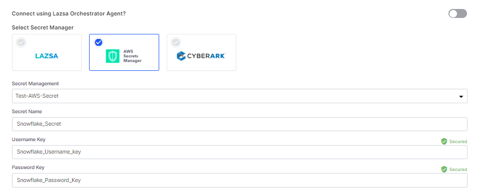 Snowflake_NoOrch_AWS Secrets Manager