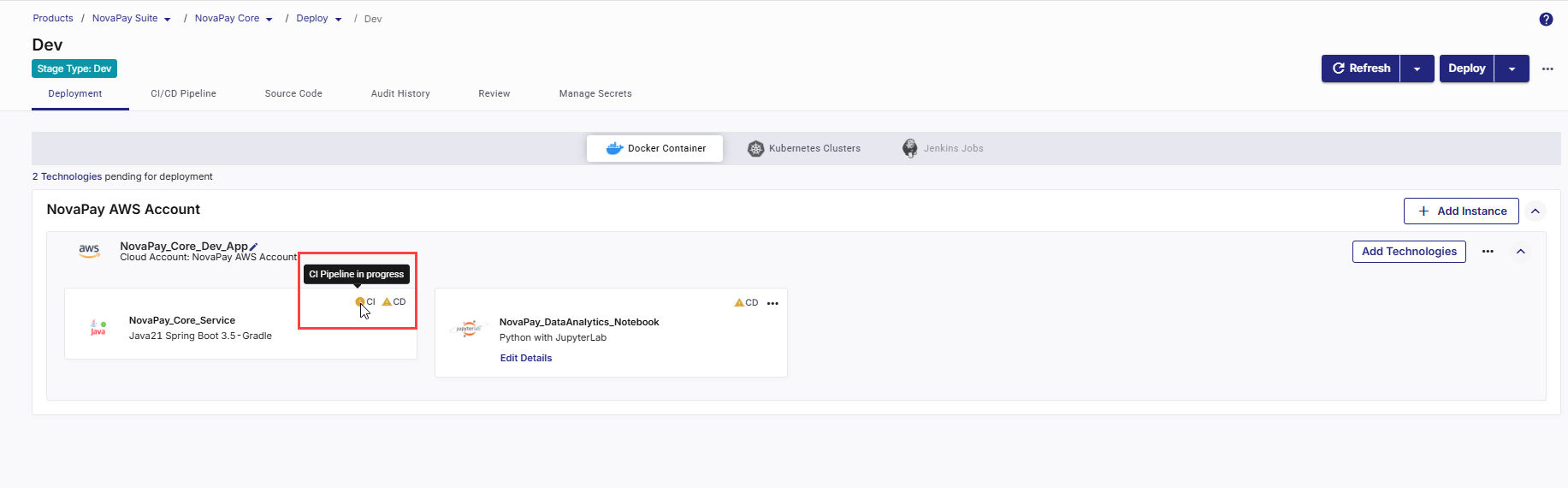 CI status: CI Pipeline in Progress