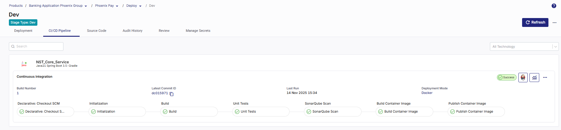 Checking real-time progress of CI pipeline