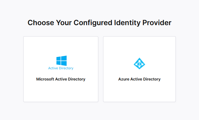 Choose identity providerto configure SSO