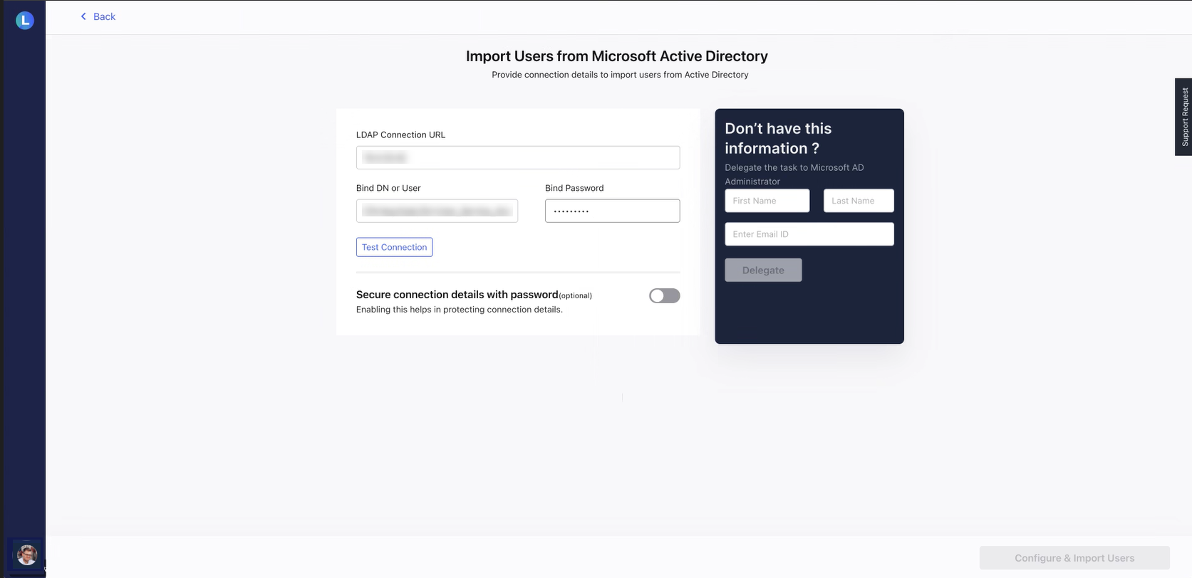 Importing users Microsoft Active Directory