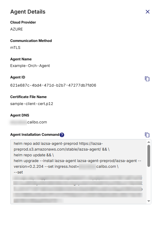 Copy Orchestrator Agent installation command