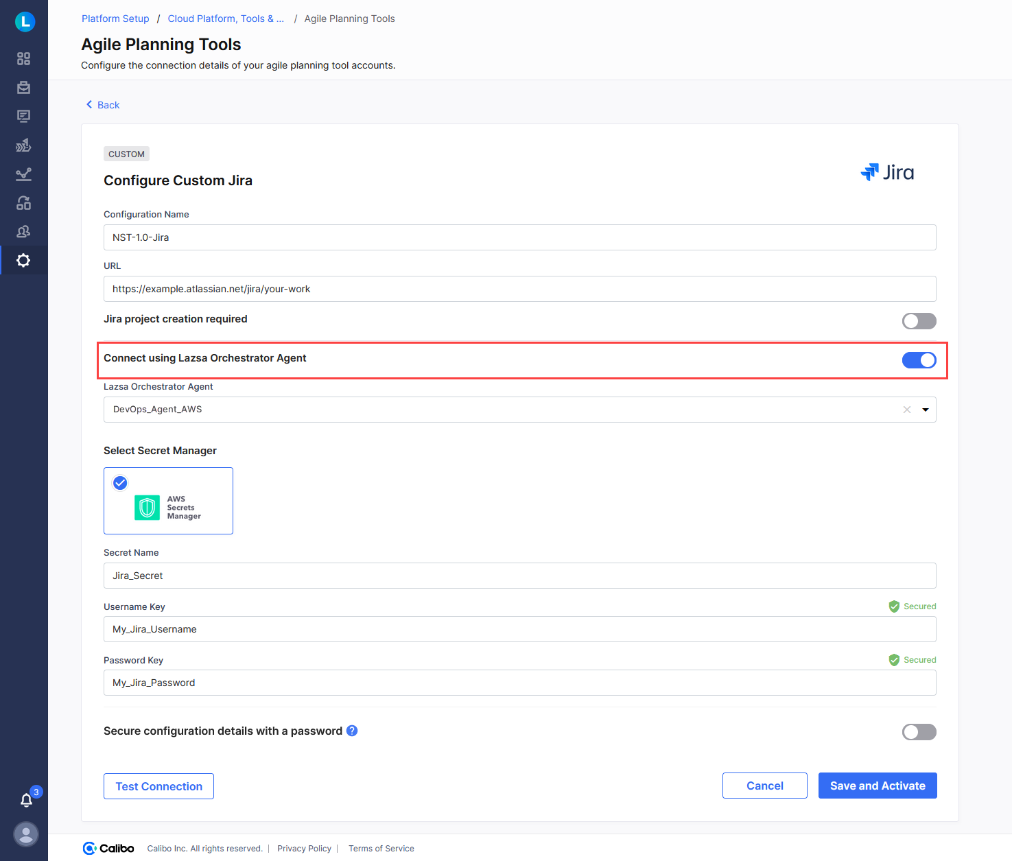 Enabling Orchestrator Agent setting in Lazsa