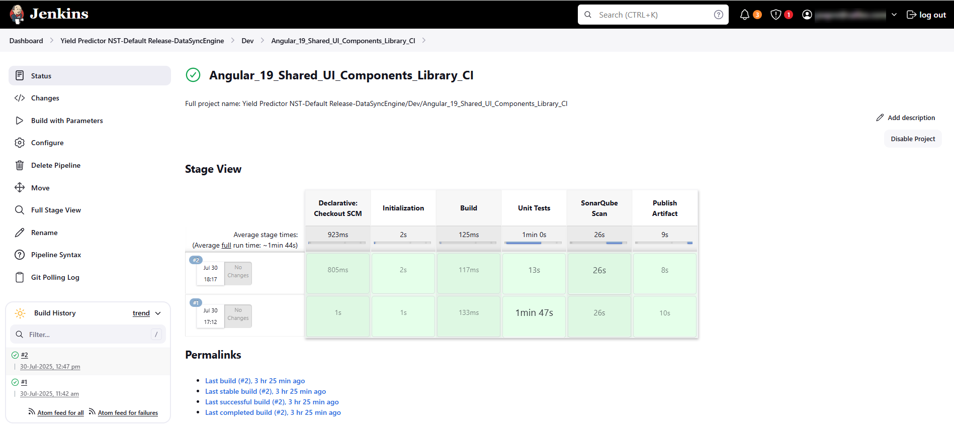 Accessing CI pipeline in configured CI/CD tool