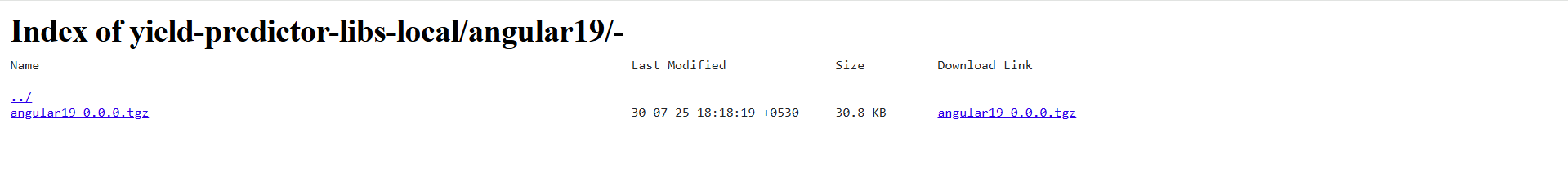 Published artifact in JFrog repository