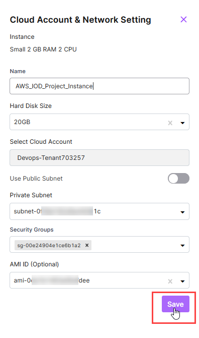 Creating cloud instance for technology deployment Creating cloud instance for technology deployment