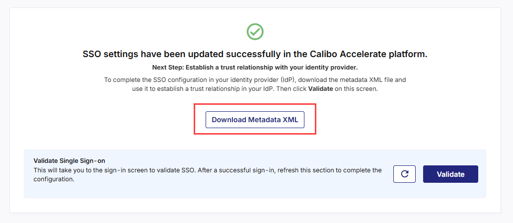 Federation metadata file available for download