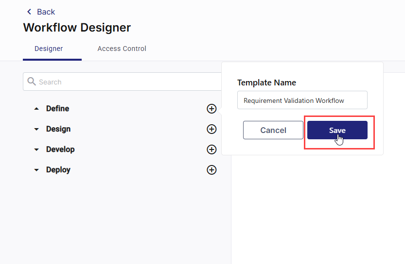 Provide template name for product-level workflow